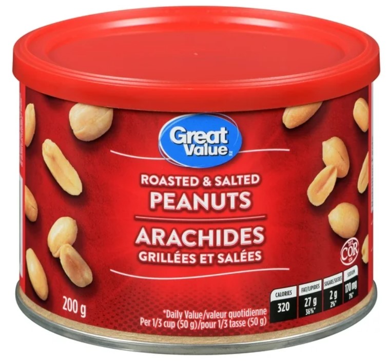 GV Roasted unsalted peanuts 200g