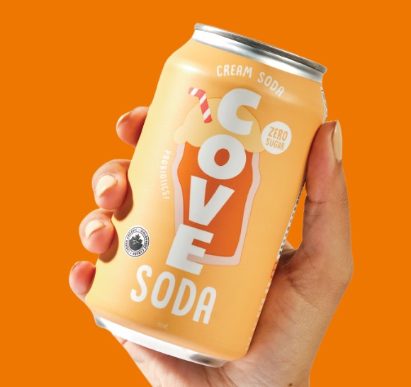 cove gut healthy cream soda can 355ml zero sugar