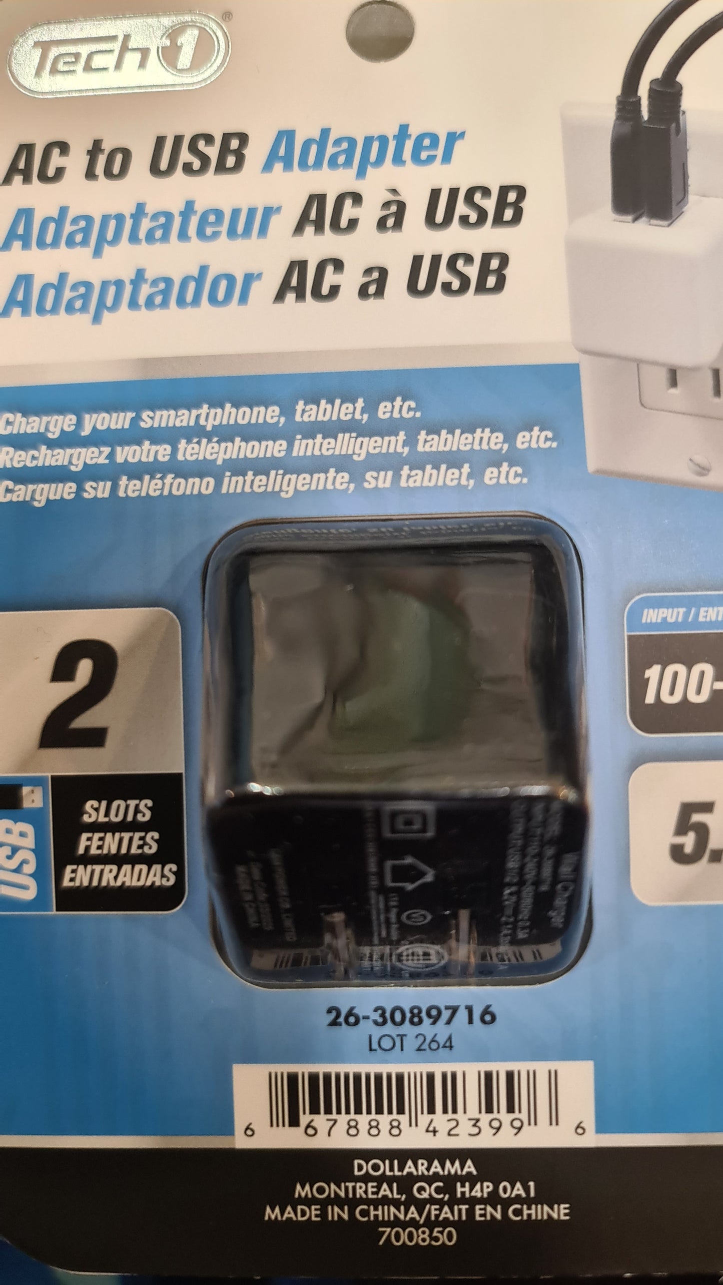 Tech 1 AC to USB adapter