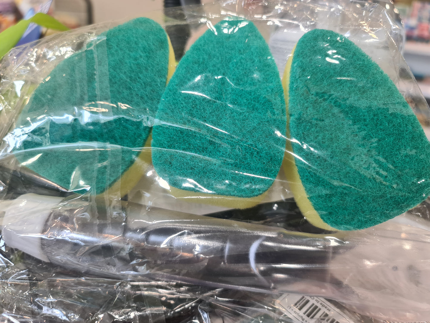 Sponge set with replaceable handle 3/set