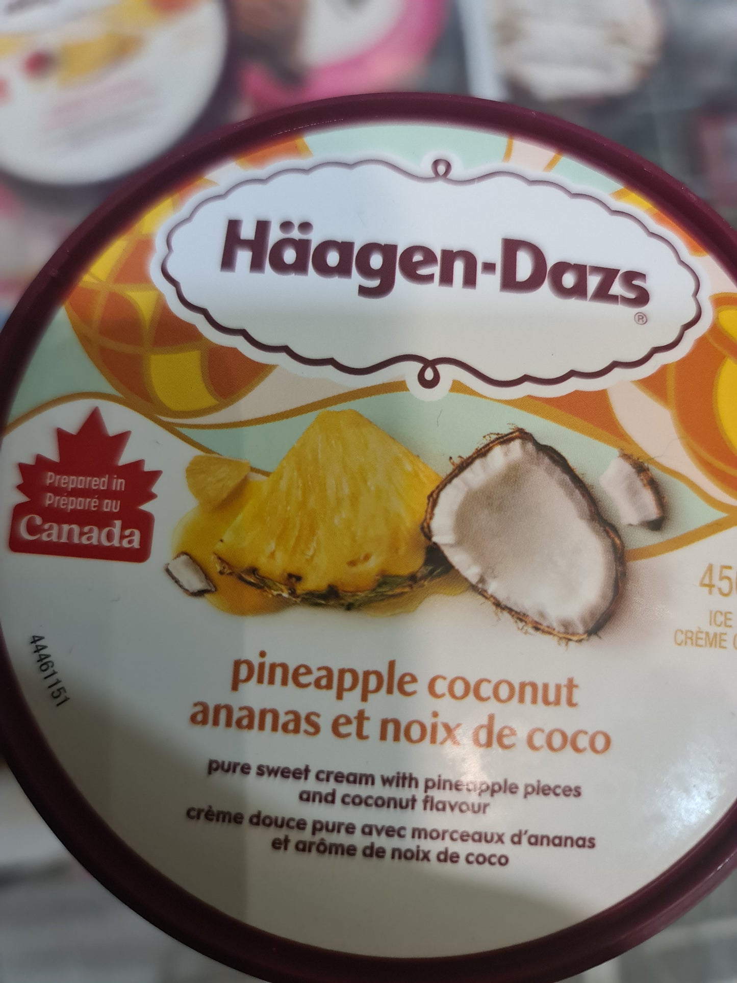 Haagen dazs ice cream pineapple coconut 450ml
