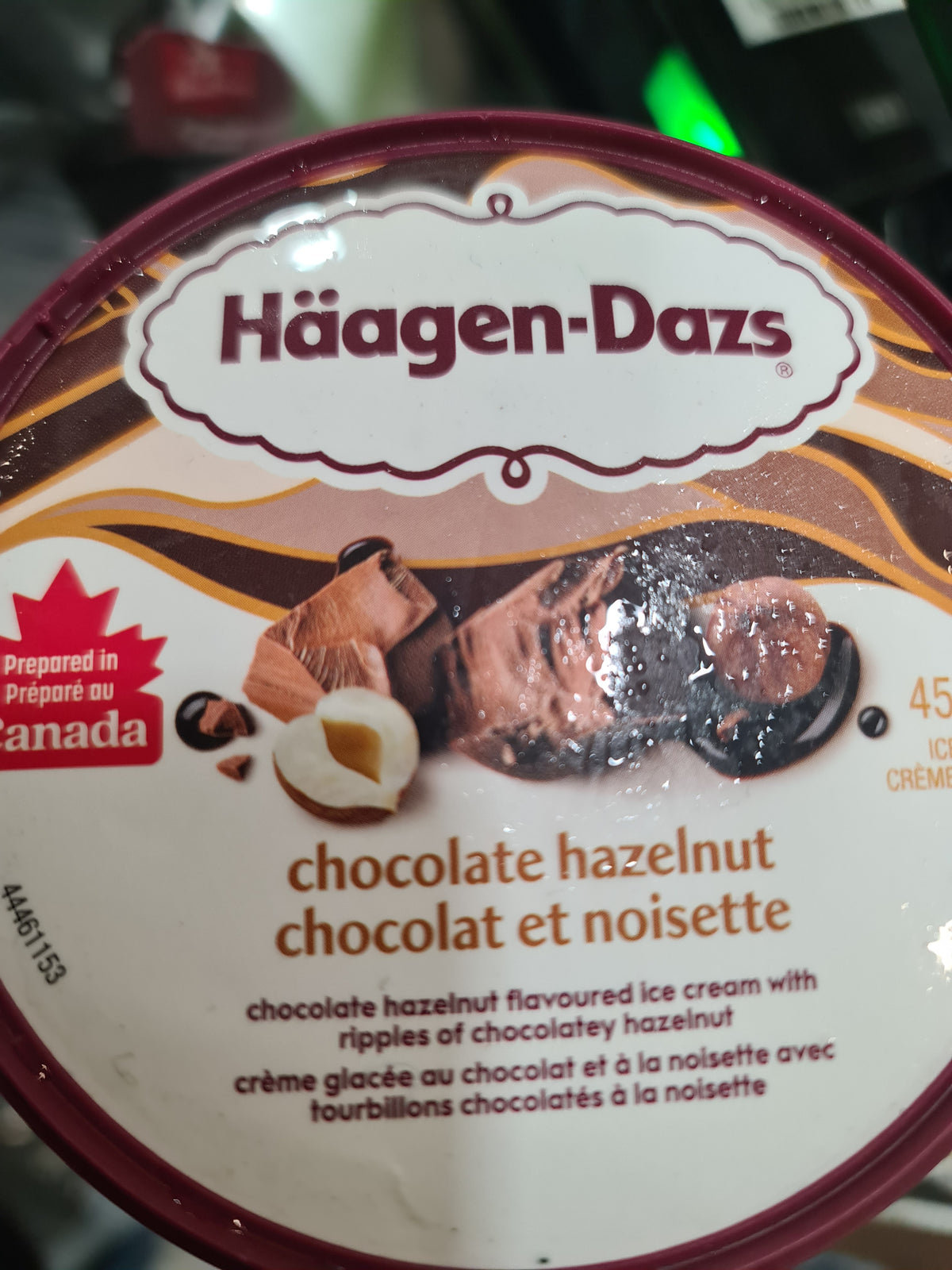 Haagen dazs choco hazel ice cream 450ml