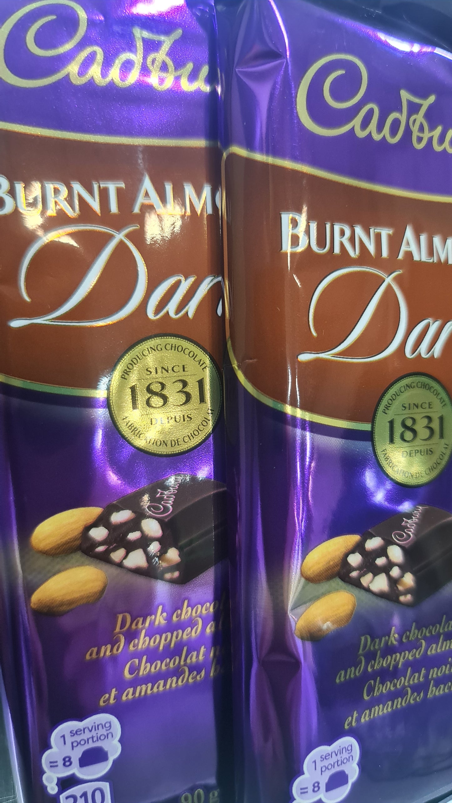 Cadbury burnt almond dark 90g