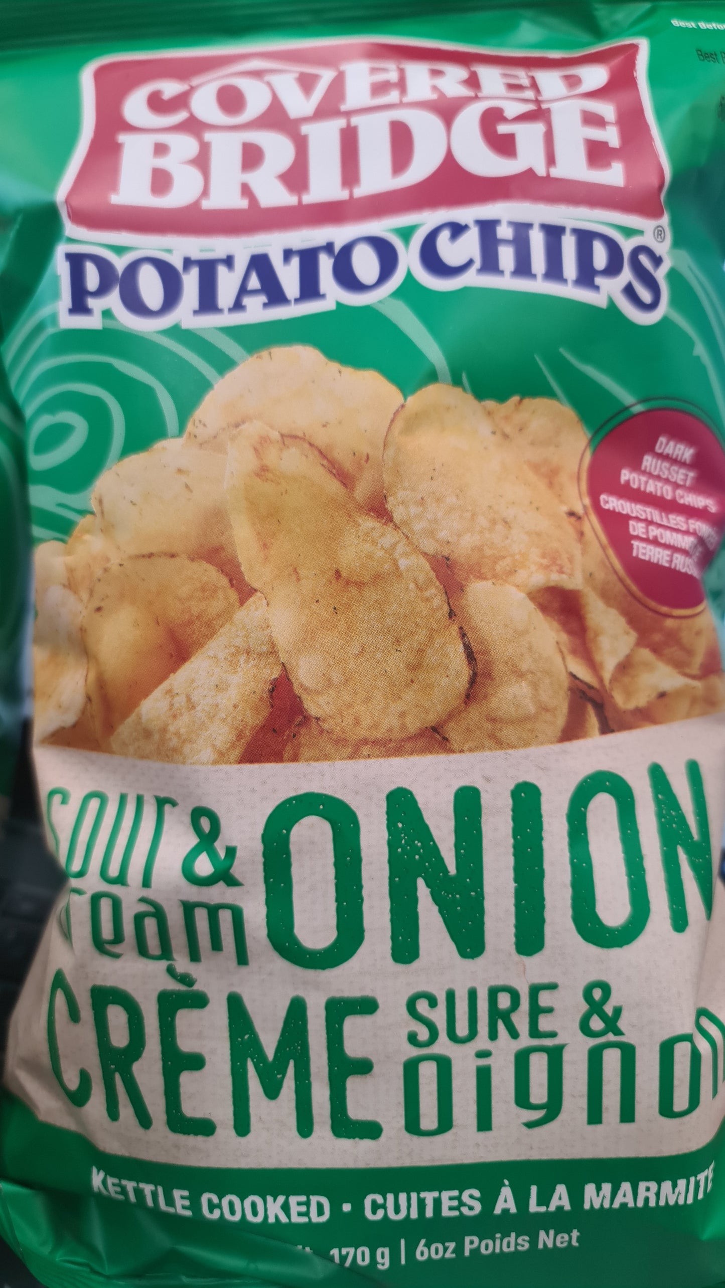 Covered bridge sour n cream onion chip 170g
