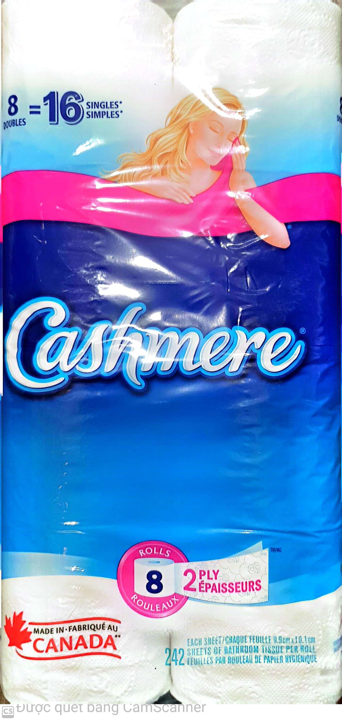 Cashmere bathroom ultra tissue double roll 8pack 2ply