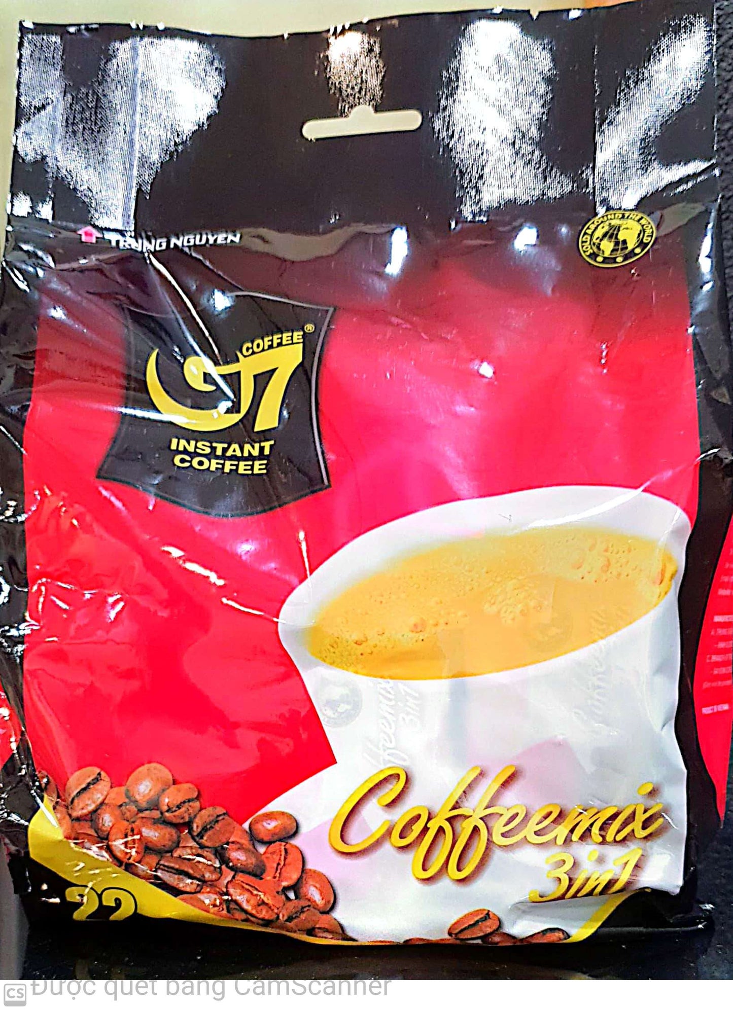 VN G7 instant coffee mix 3in1 (22packetx16g) 352g