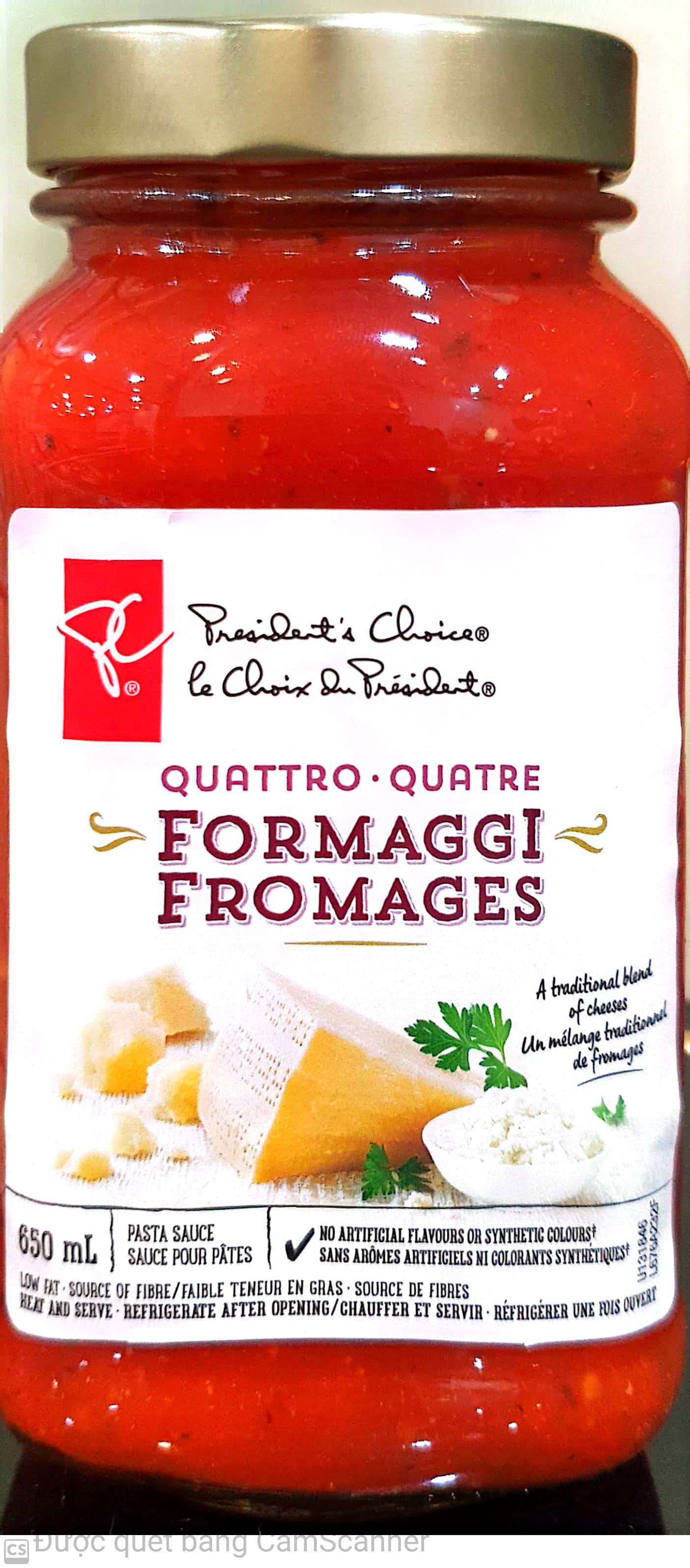 PC Formaggi pasta sauce 650ml