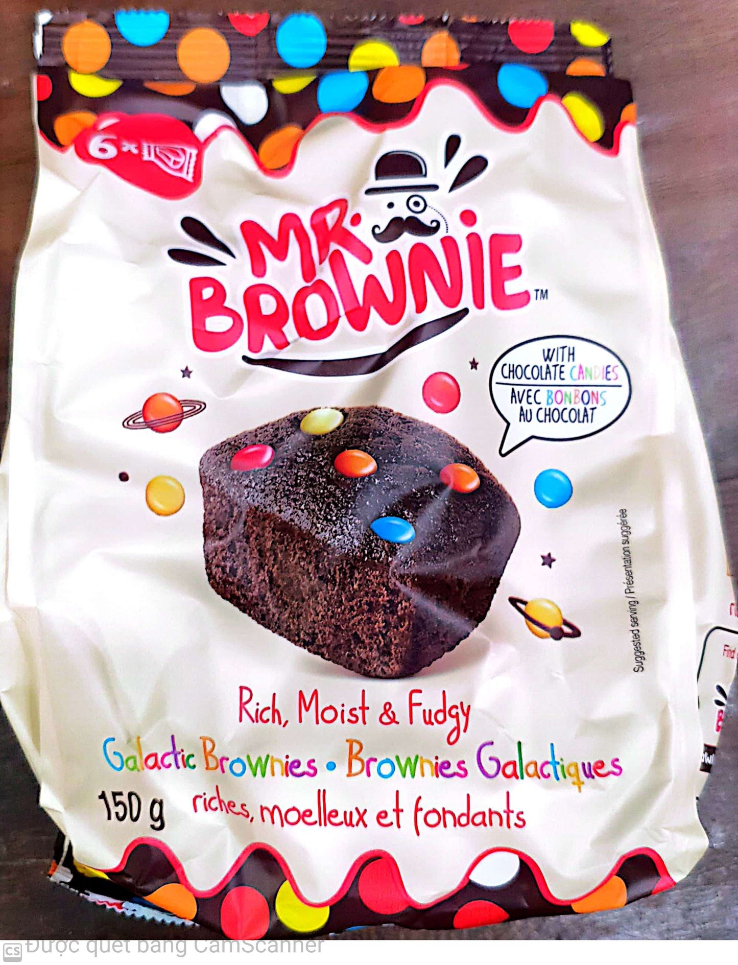 Mr Brownie with choco candy (6pcs) 150g