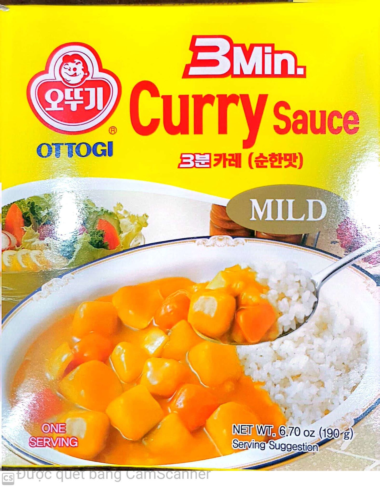 Ottogi 3min curry sauce Mild 190g