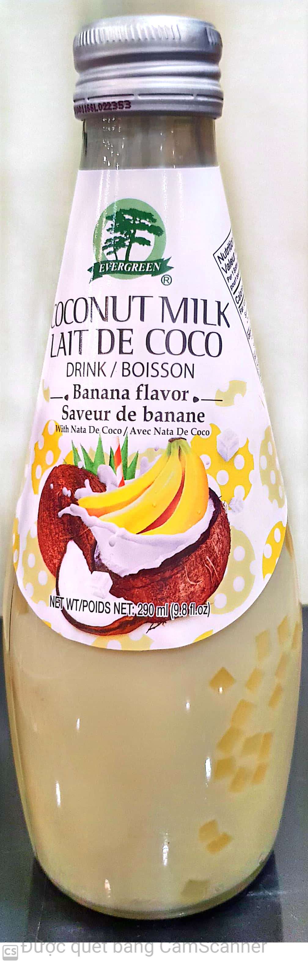 Evergreen Coconut milk Banana flavor 290ml