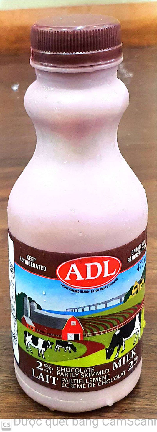 ADL CHOCO MILK 2% partly skimmed 473ml