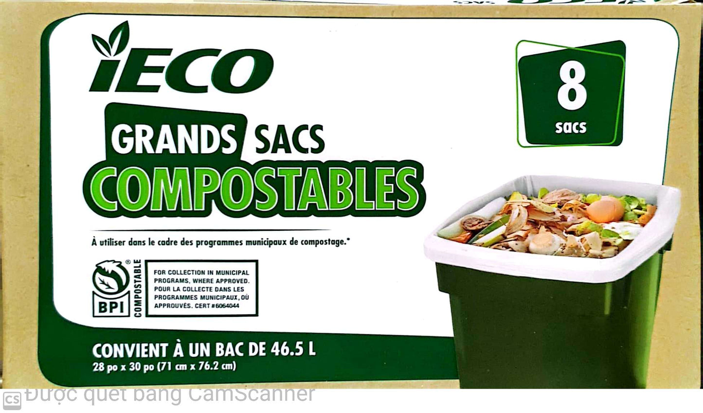 ECO grands sacs compostables 8 sacs