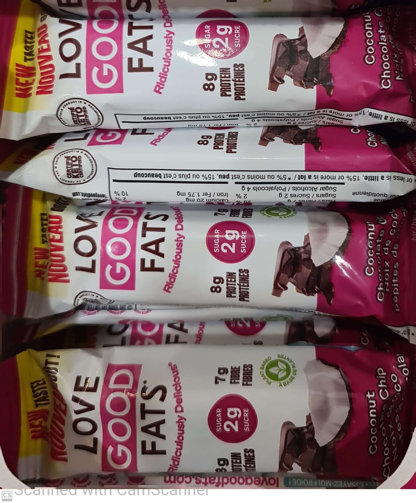 Love good fats coconut choco chip KETO bar gluten free 39g