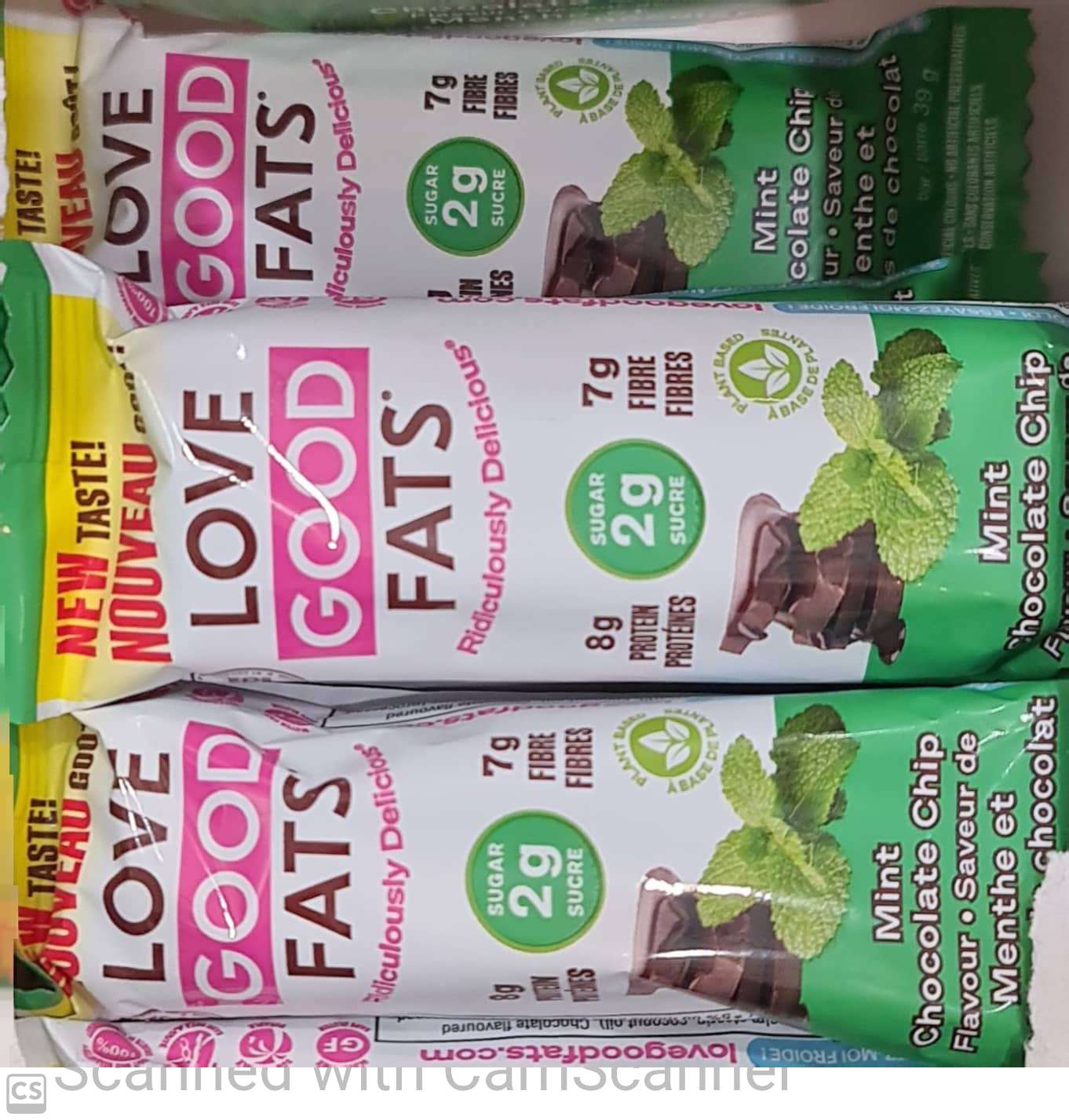 Love good fats mint choco chip KETO bar gluten free 39g