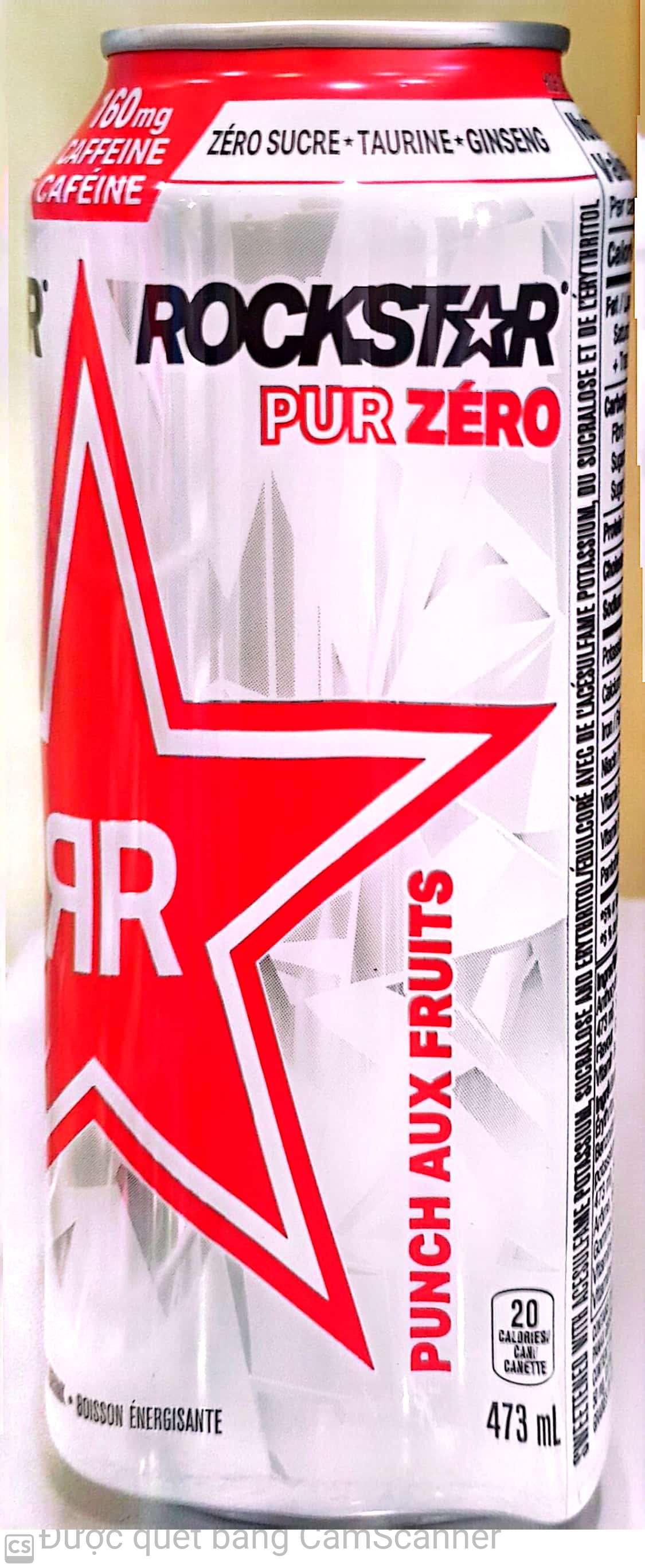 Pepsi Rockstar energy drink Fruit punch zero sugar 473ml