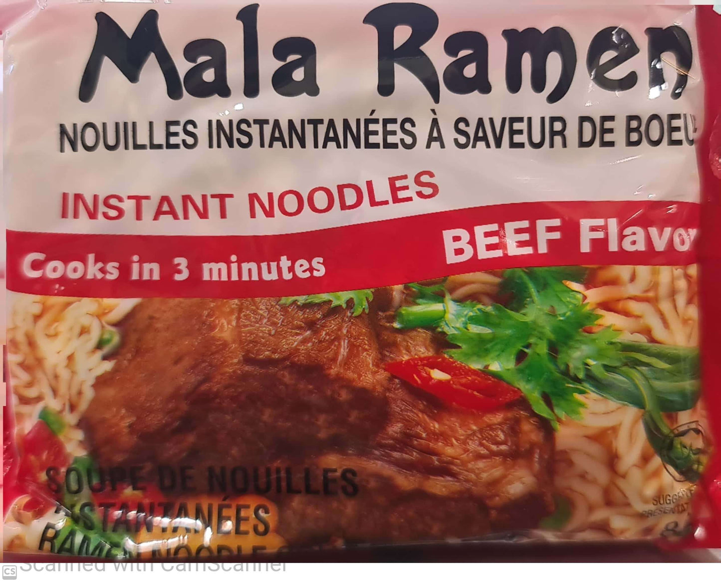 Mala ramen instant noodles beef 85g