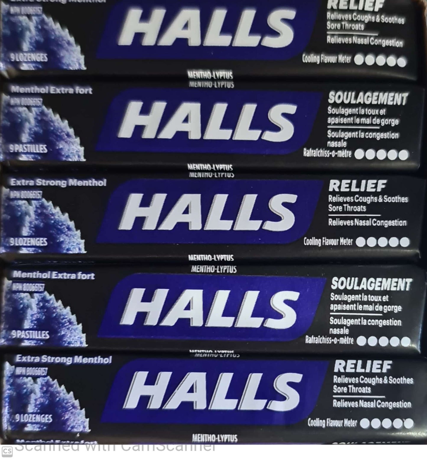 HALLS lozenge extra strong menthos 9pcs (20/box)