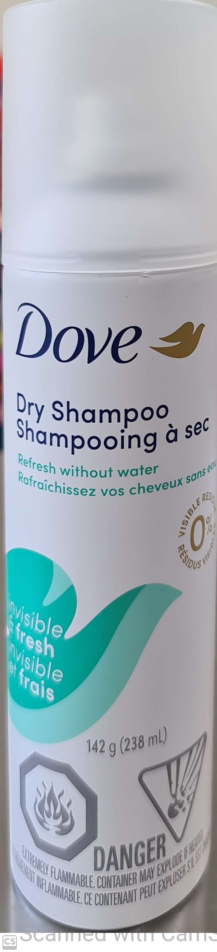 Dove Dry shampoo invisible & fresh 238ml