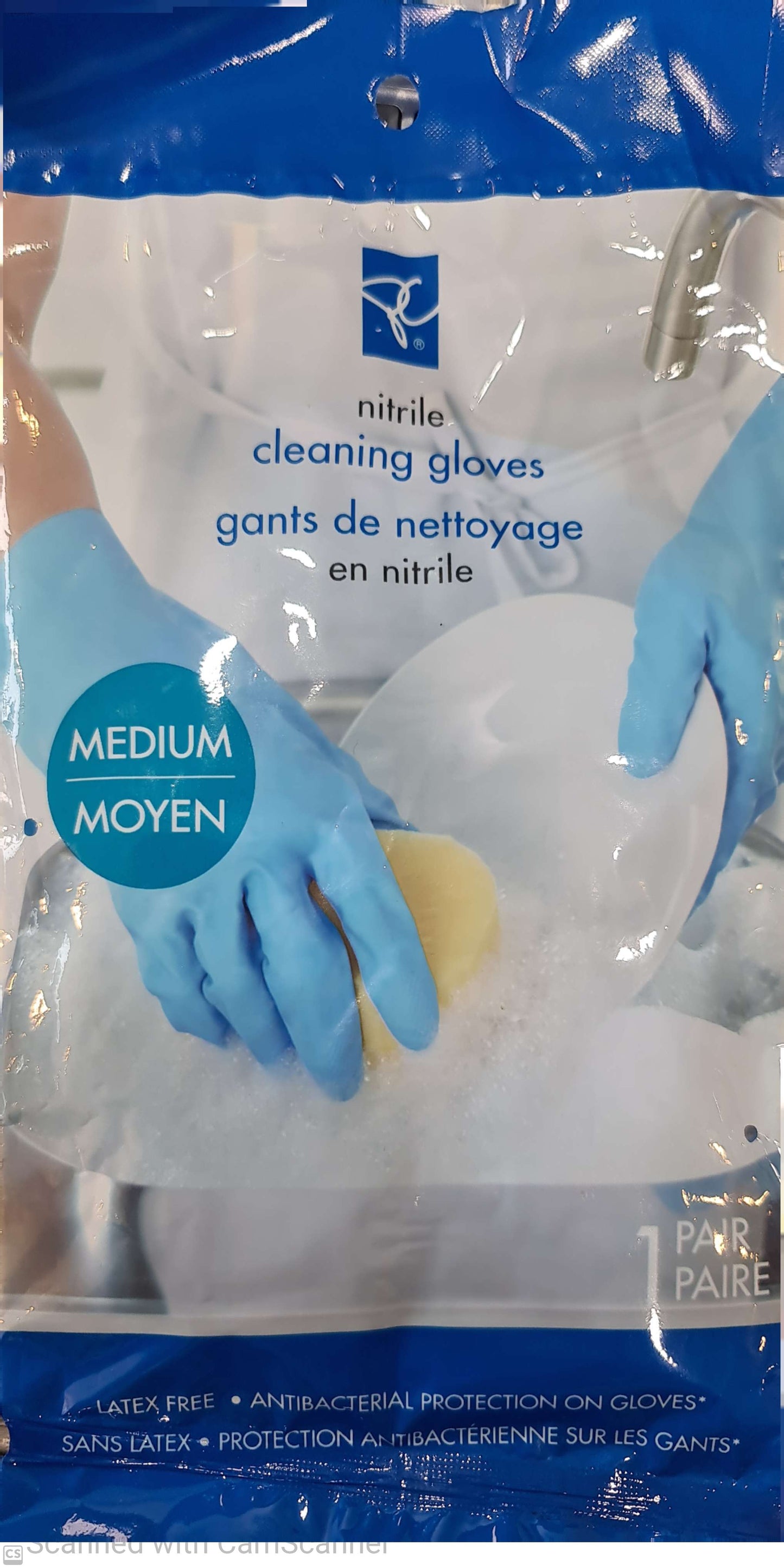 PC cleaning gloves medium 1 pair/bag (latex free)