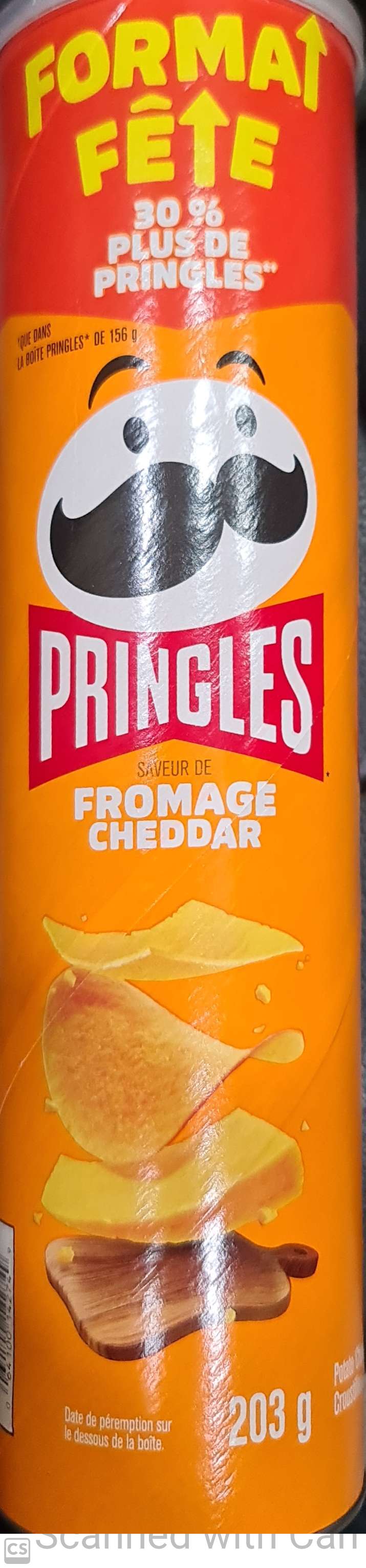 Pringles Fromage cheddar large can 203g MEGA