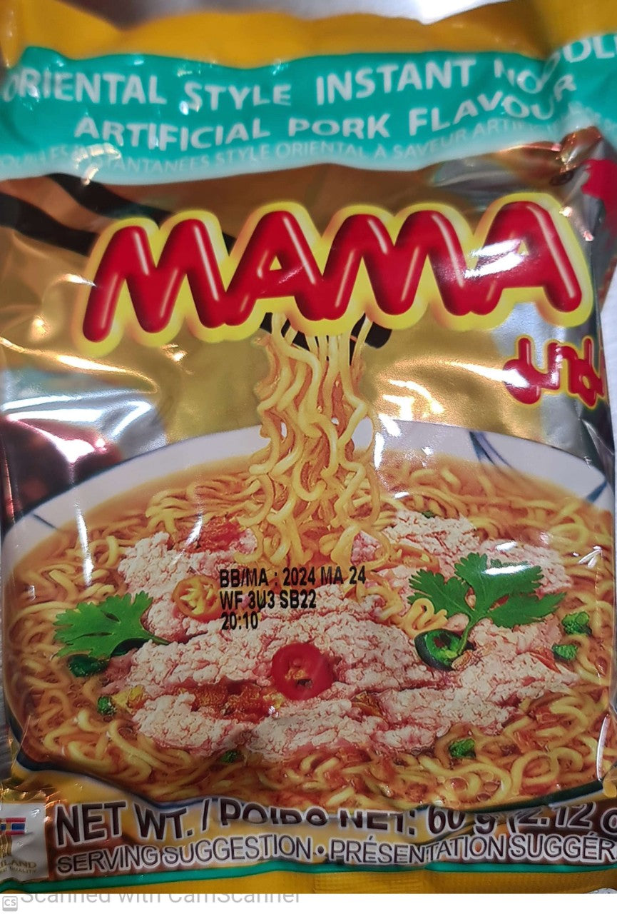 Mama instant pork noodle 60g