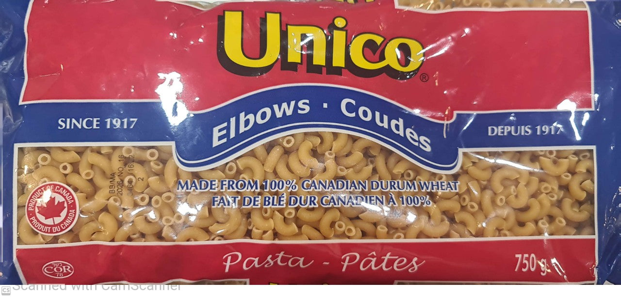 Unico elbows Pasta 750g