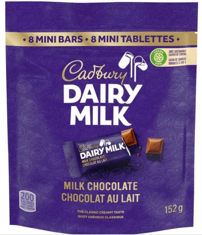 Cadbury Dairy milk Milk chocolate bars 152g