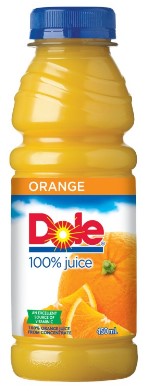 Dole orange juice bottle 450ml