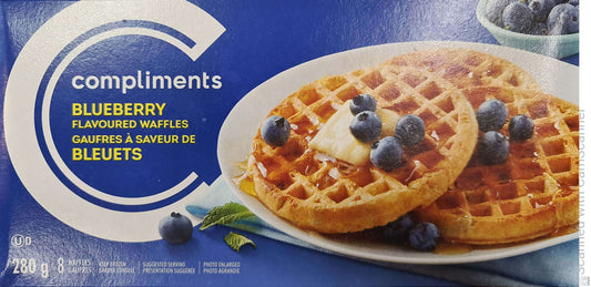 Compliments blueberry waffles 280g