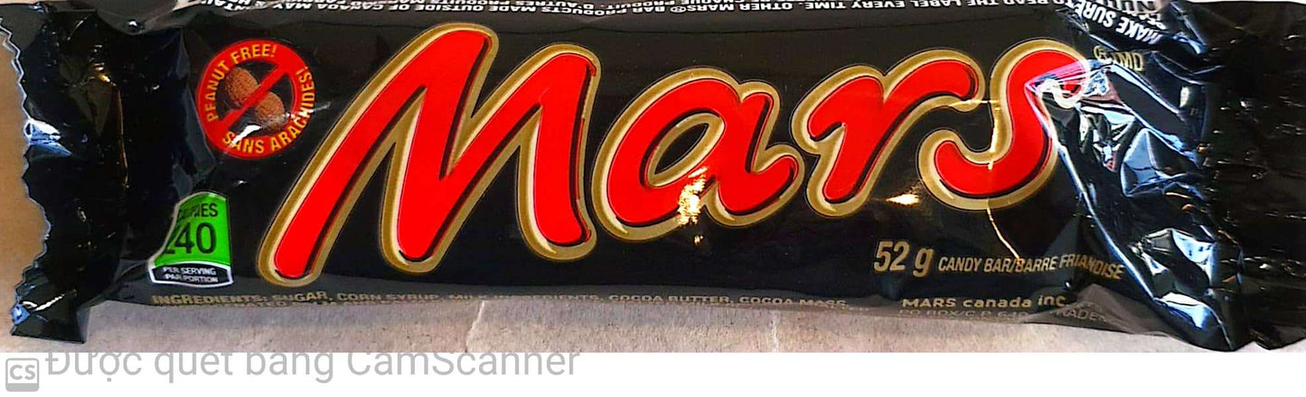 Mars chocolate bar 52g