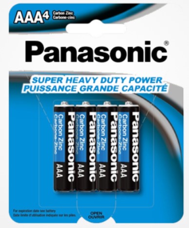 Panasonic AAA battery carbon zinc 4 pcs/pack