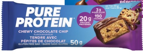PURE PROTEIN BAR Chewy Chocolate chip gluten free 50g