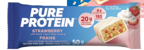 PURE PROTEIN BAR Strawberry Sans gluten free 50g