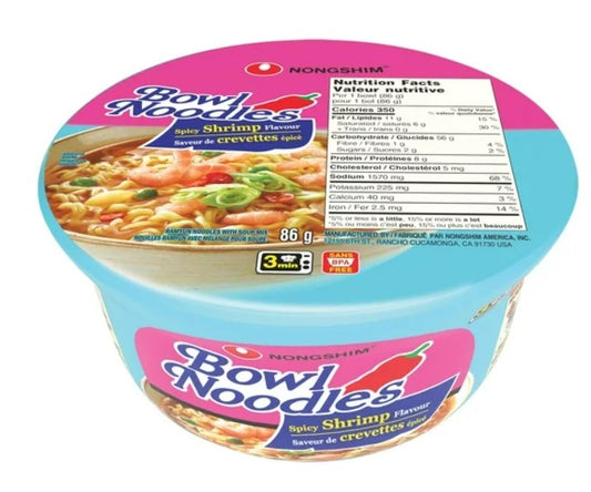 Bowl Spicy shrimp noodles 85g