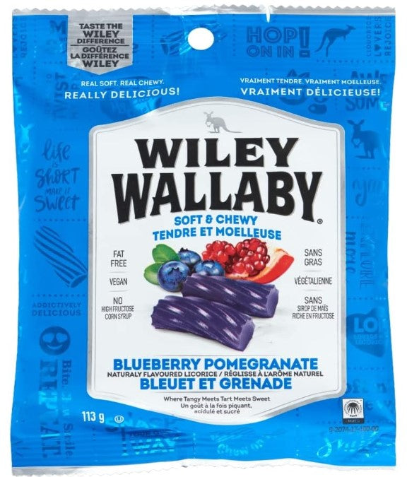 Wiley Wallaby Blueberry licorice 113g