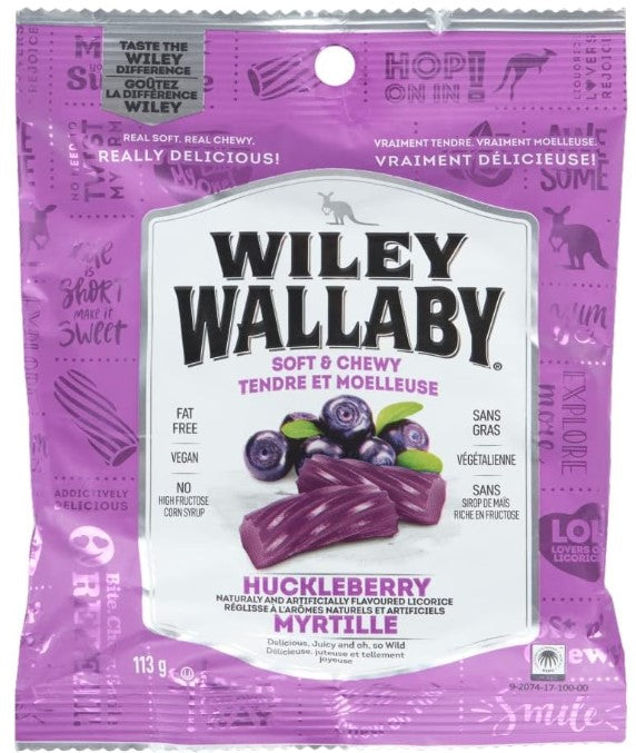 Wiley Wallaby Huckleberry licorice 113g