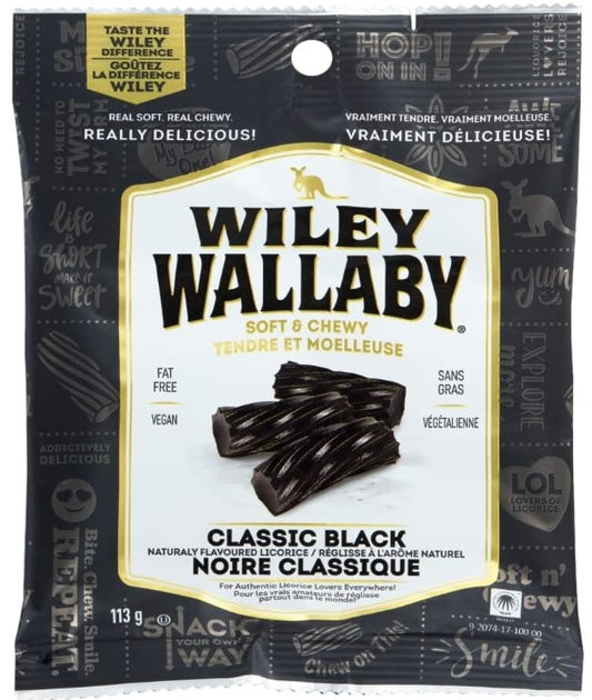 Wiley Wallaby Black licorice 113g