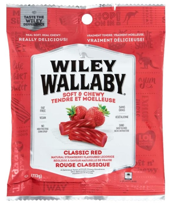 Wiley Wallaby Strawberry licorice 113g