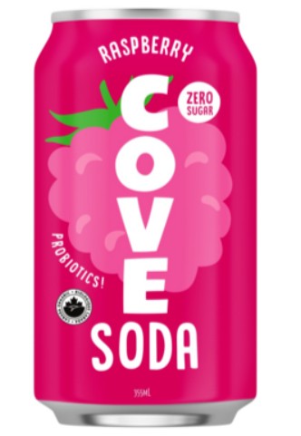 cove soda can raspberry 355ml