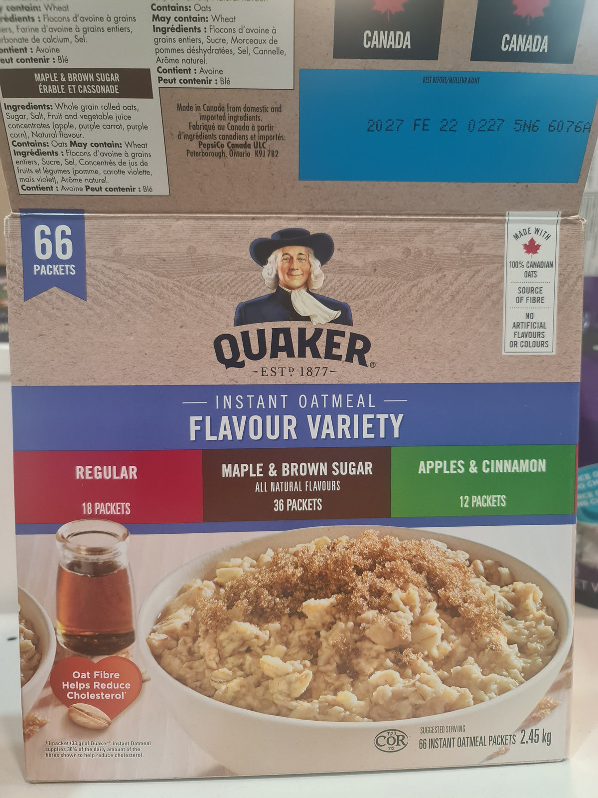 Quaker instant oatmeal 1 bag