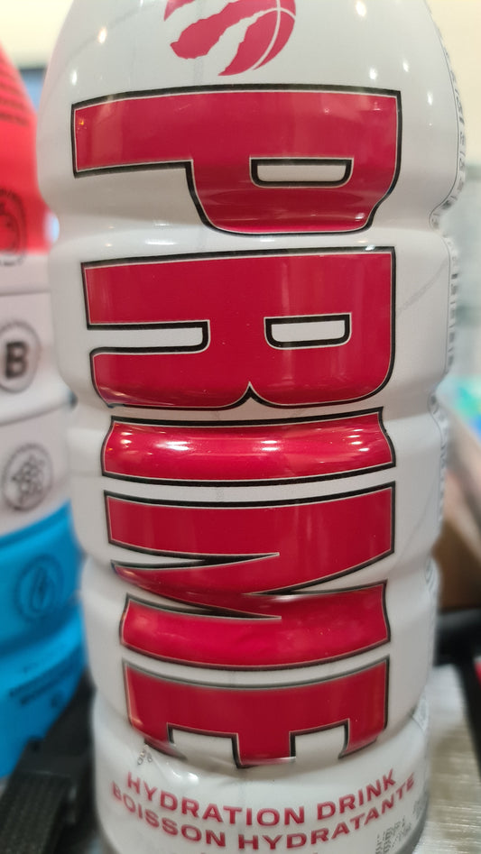 Prime hydration drink gluten free, caffein free Toronto raptors 500ml