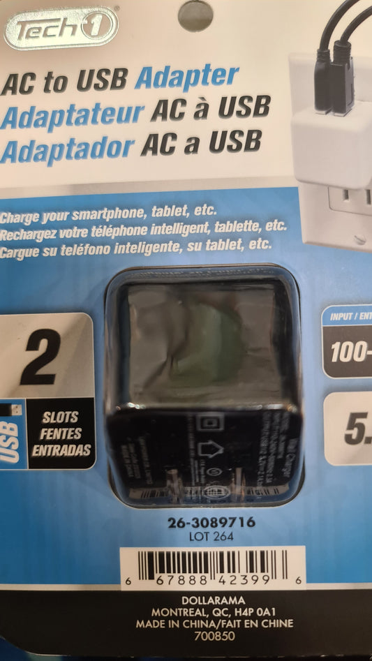 Tech 1 AC to USB adapter