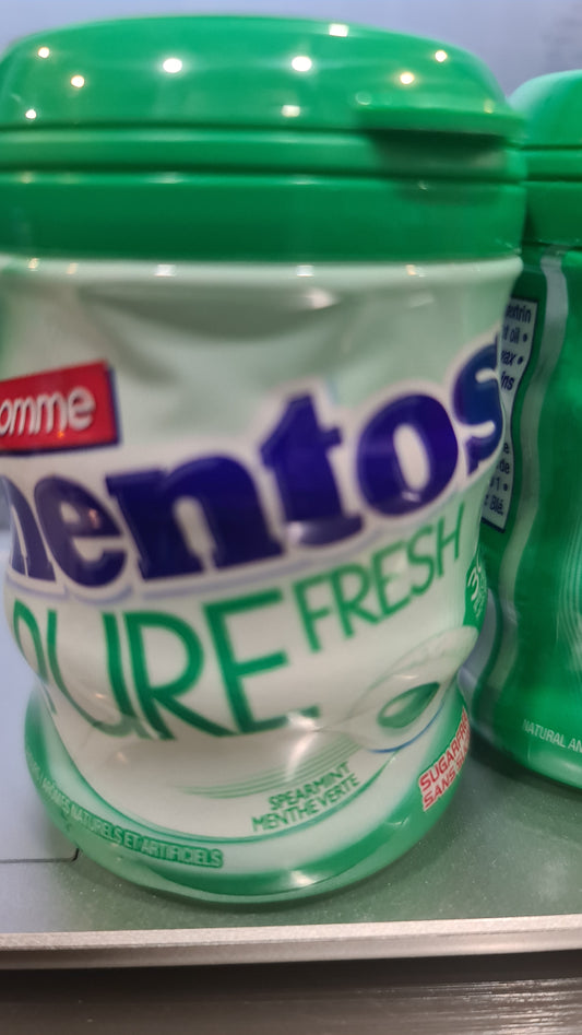 Mentos pure fresh gum bottle green 30 pcs