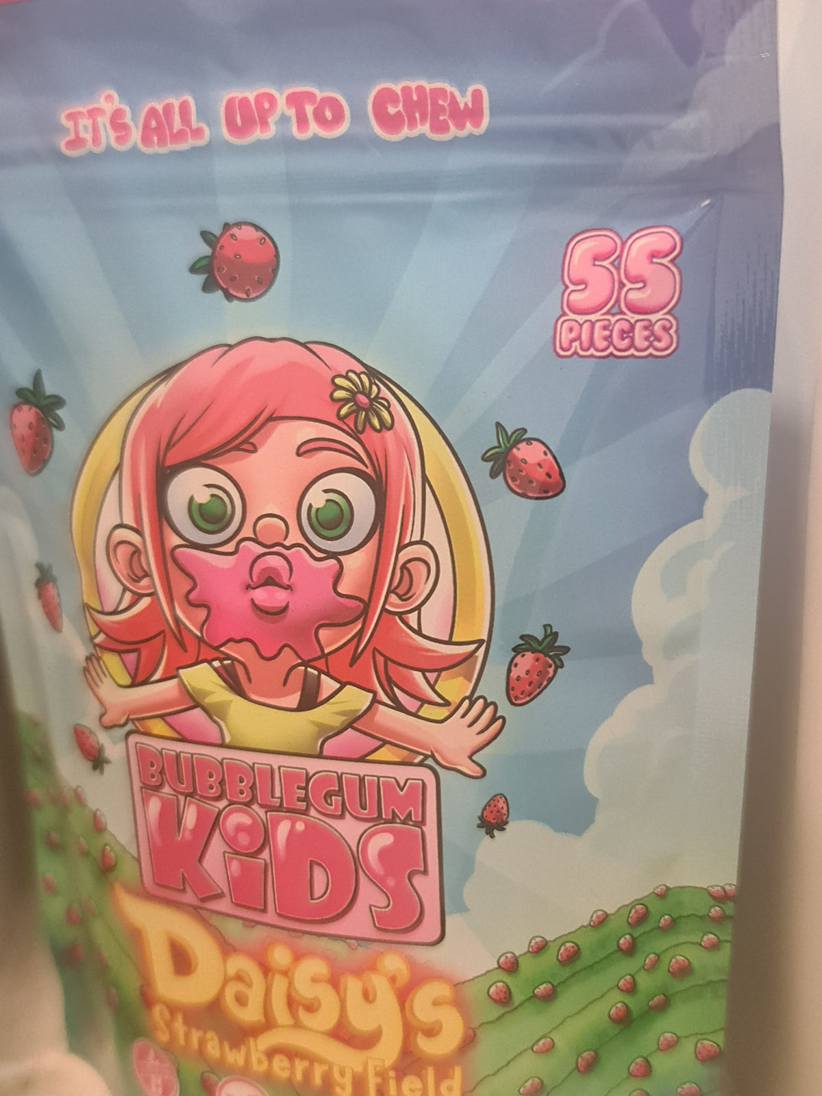 Bubble gum kids sugar free STRAWBERRY 55 pcs 82.5g