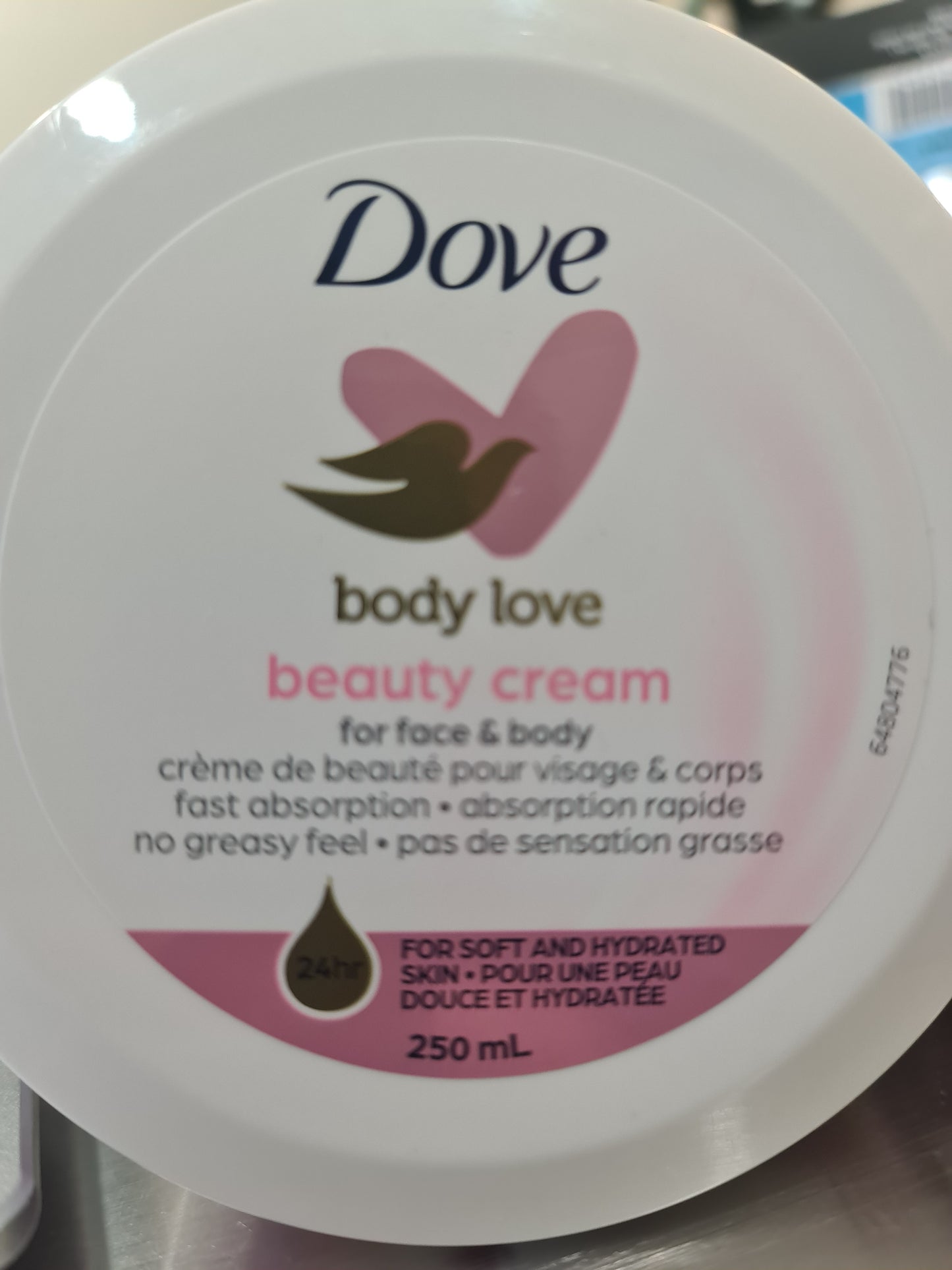 Dove body lotion 250ml pink