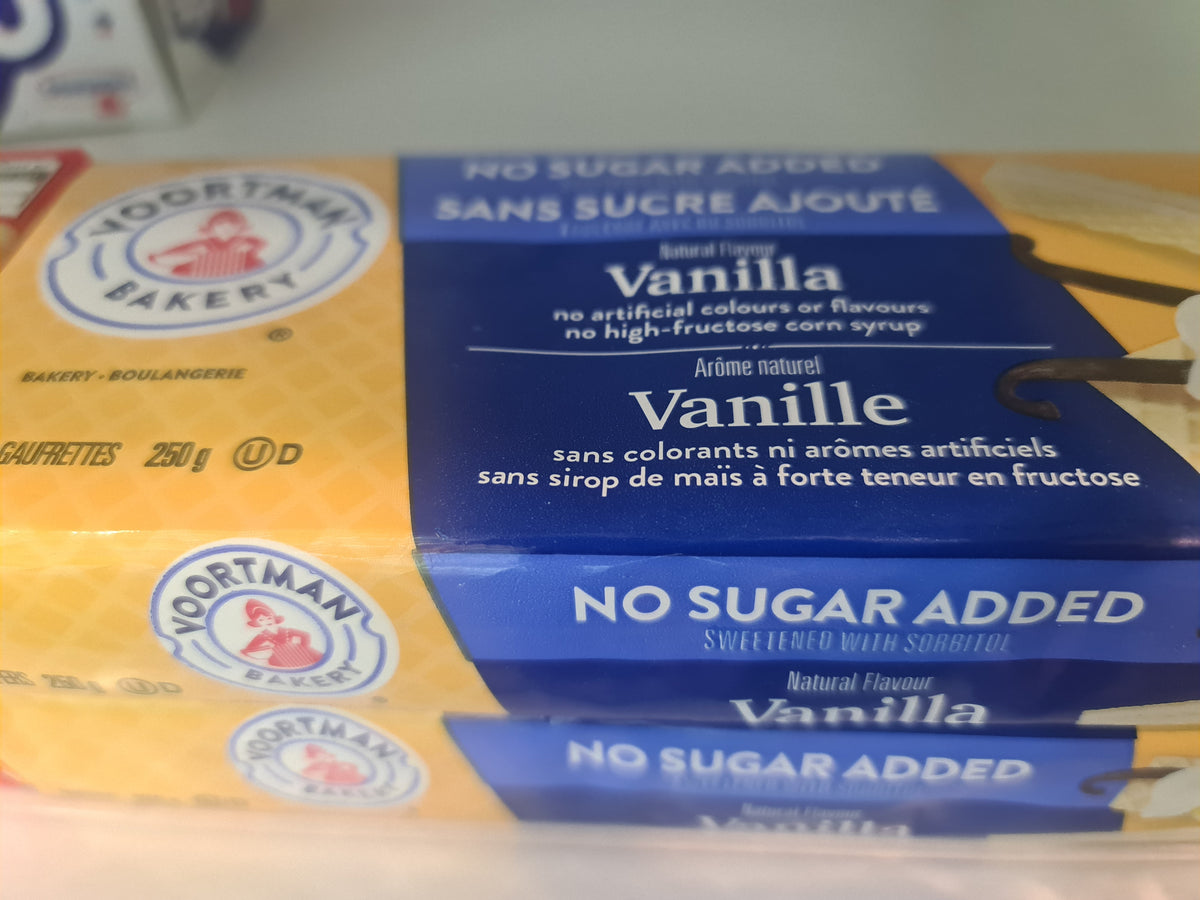 Voortman Wafer strawberry no sugar 250g