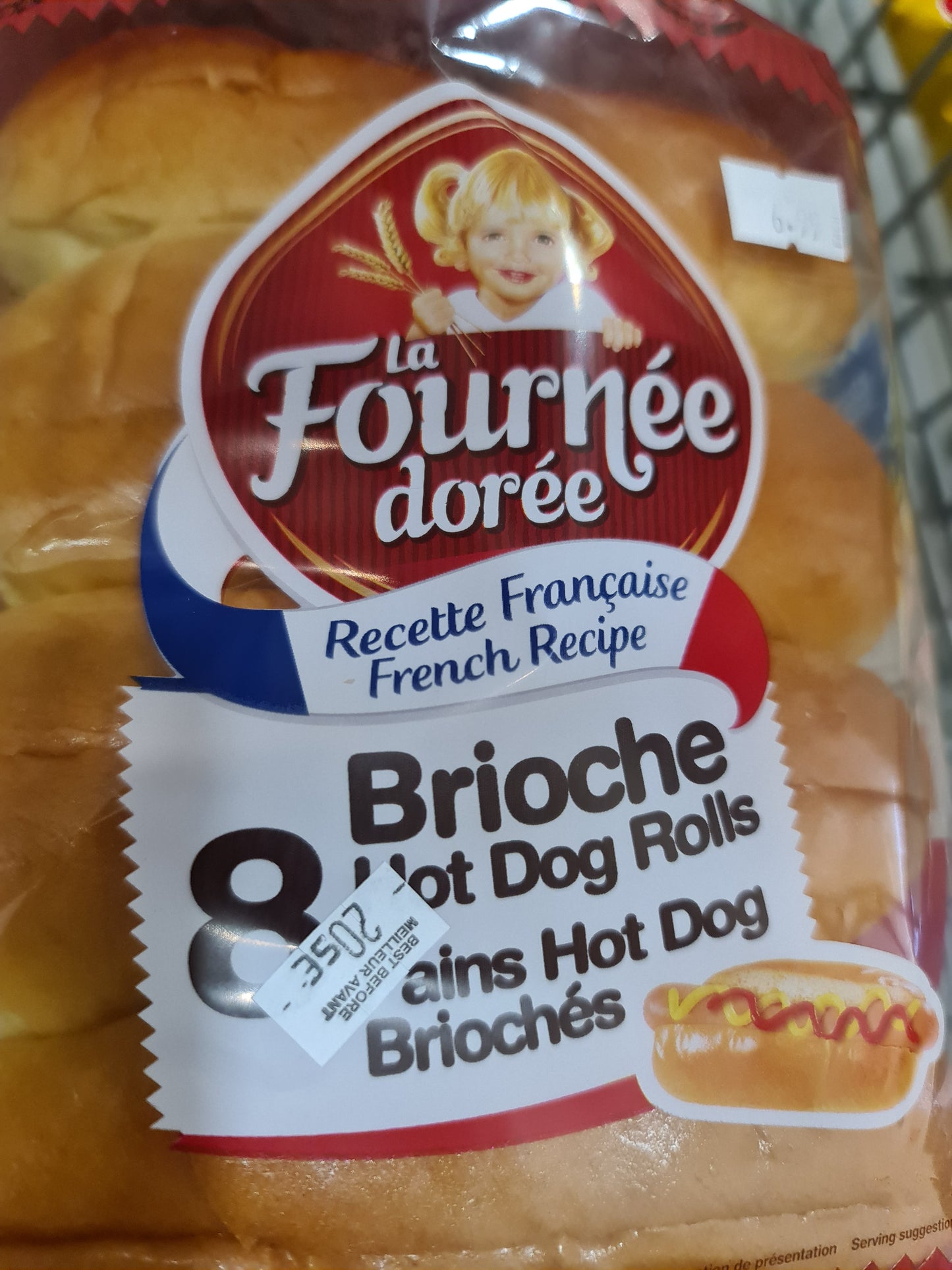 brioche 8 hotdog rolls