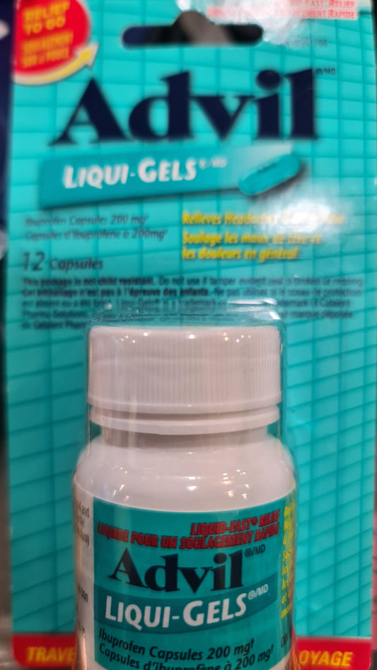Advil liqui gels (green) 12/box