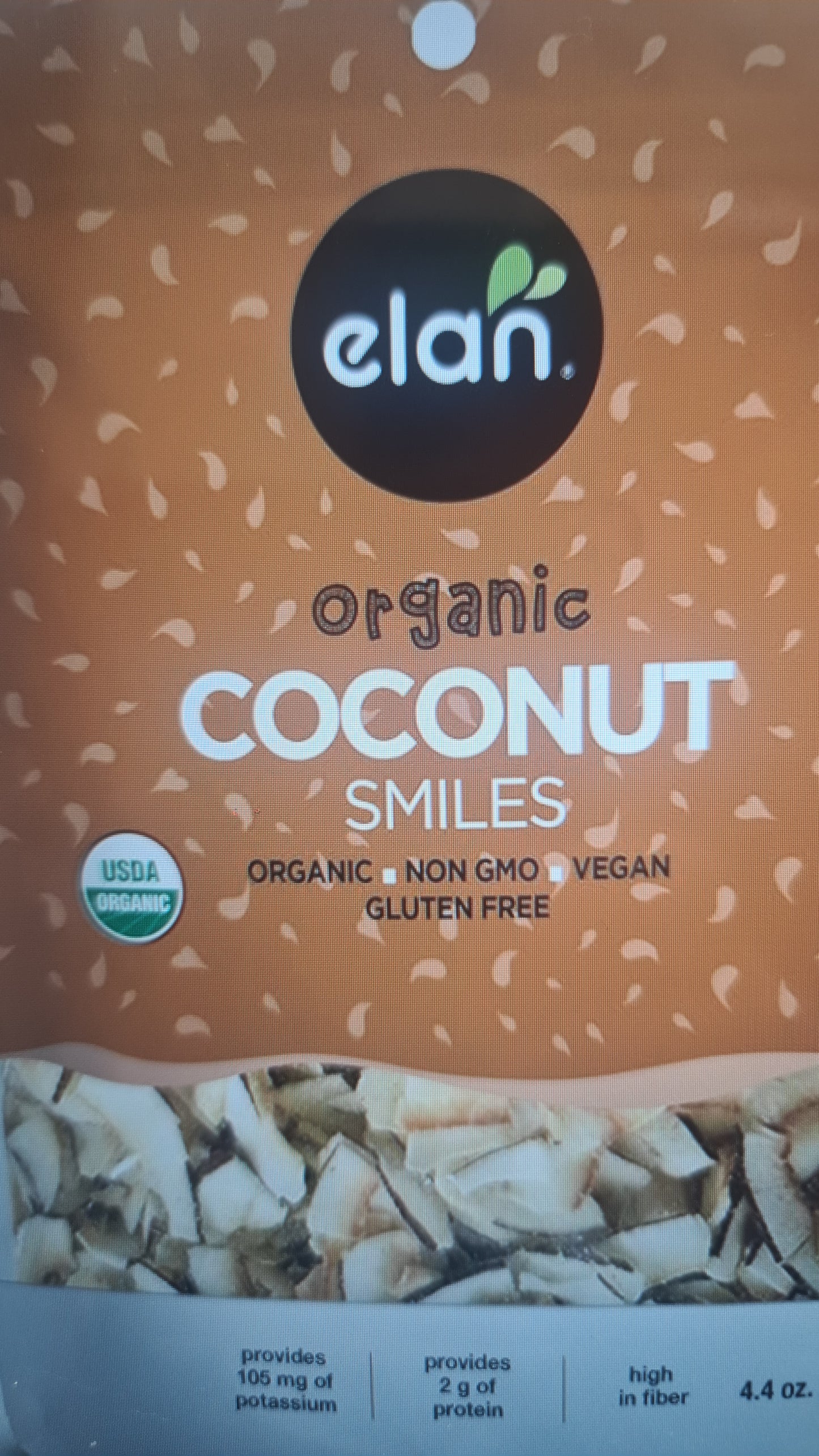 elan organic coconut 125g