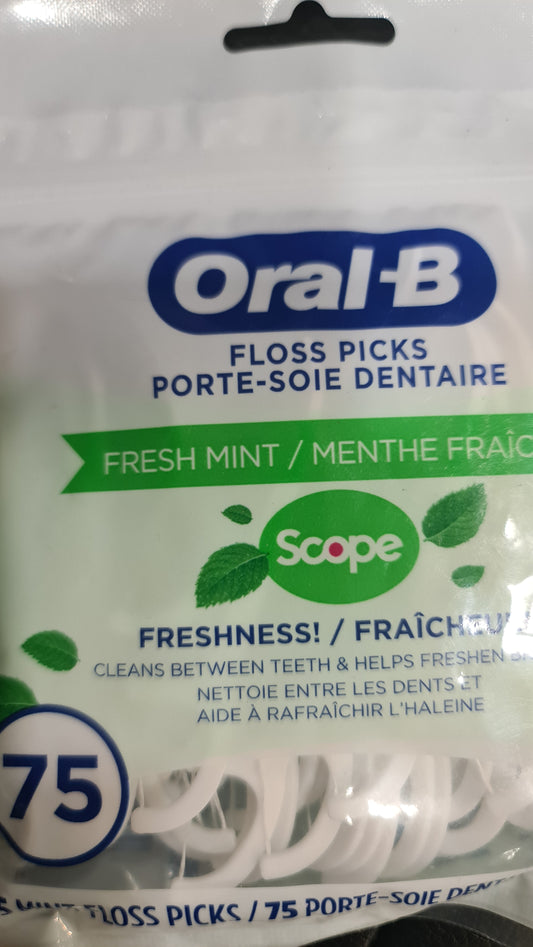 oral B Flosser Pick 75ct
